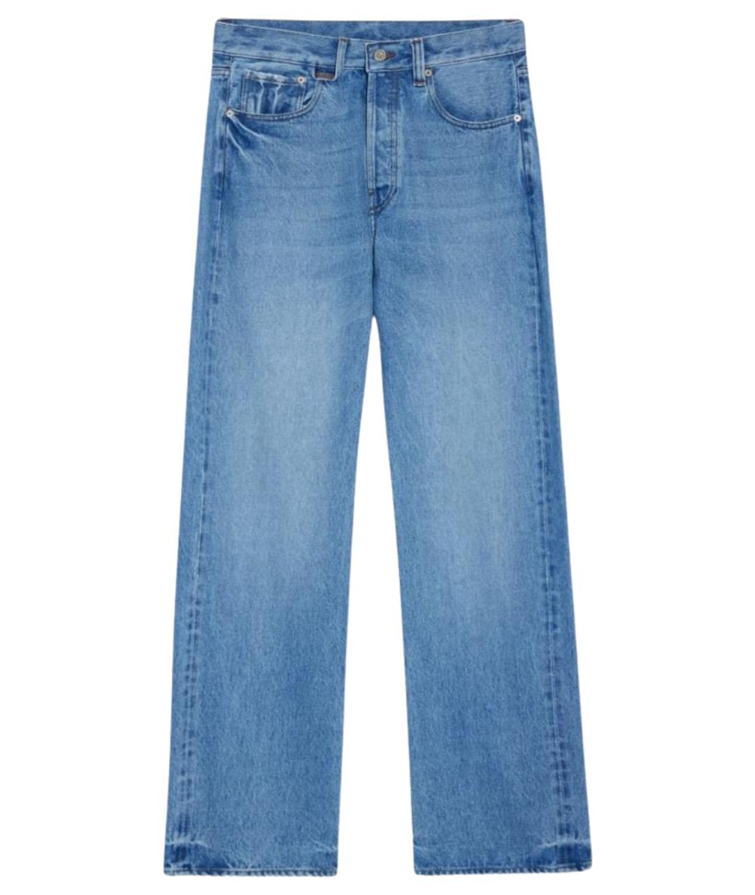 JACQUEMUS Синие хлопковые прямые джинсы, фото 1
