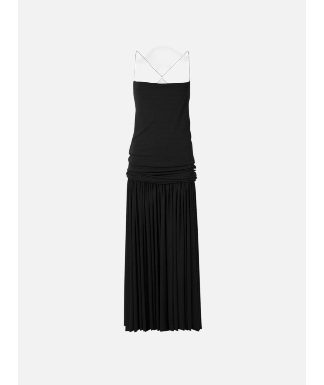 JACQUEMUS Черное вискозное коктейльное платье, фото 6