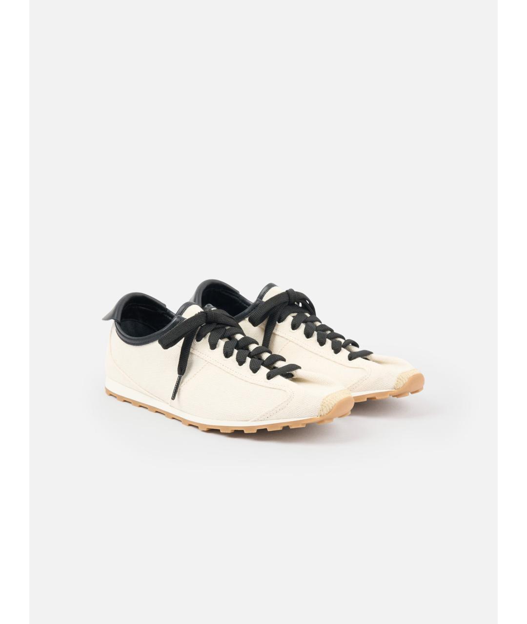 JACQUEMUS Бежевые текстильные кроссовки, фото 4