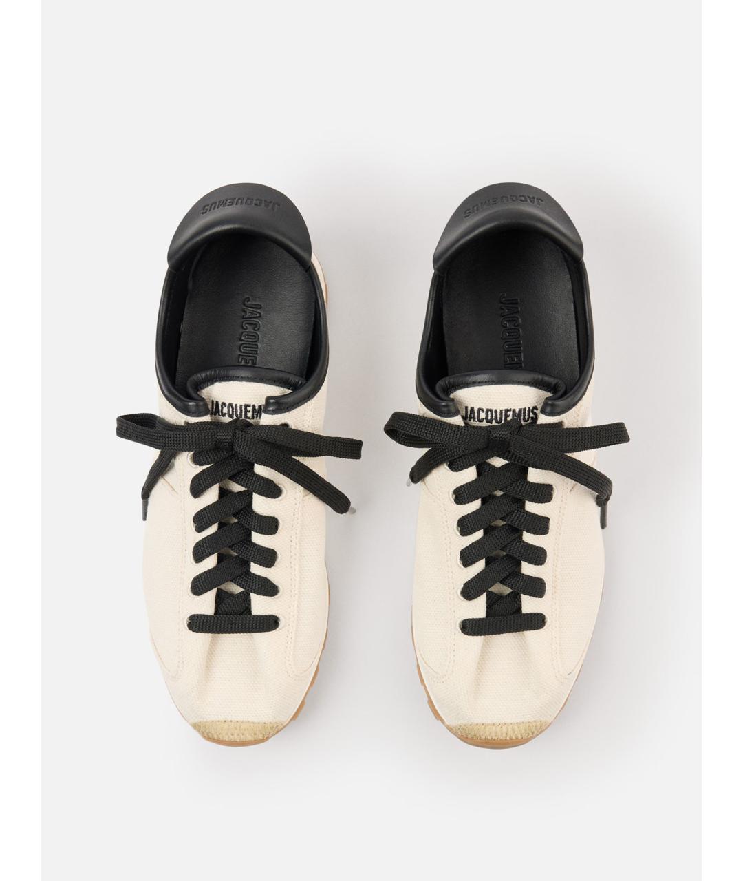 JACQUEMUS Бежевые текстильные кроссовки, фото 5