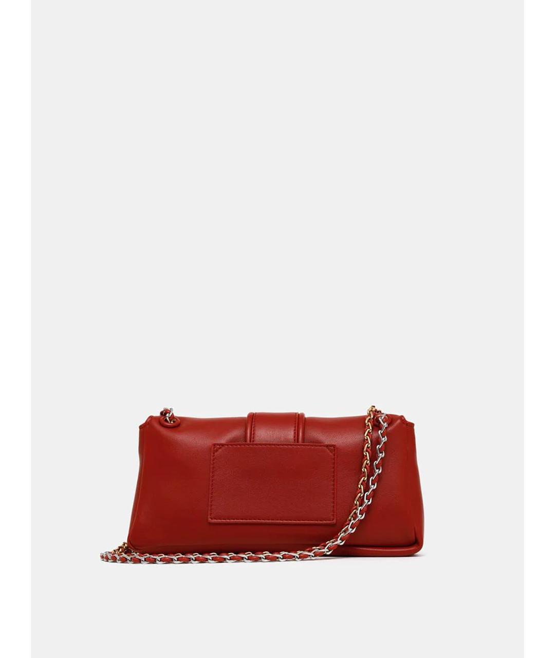 JACQUEMUS Красная кожаная сумка через плечо, фото 3