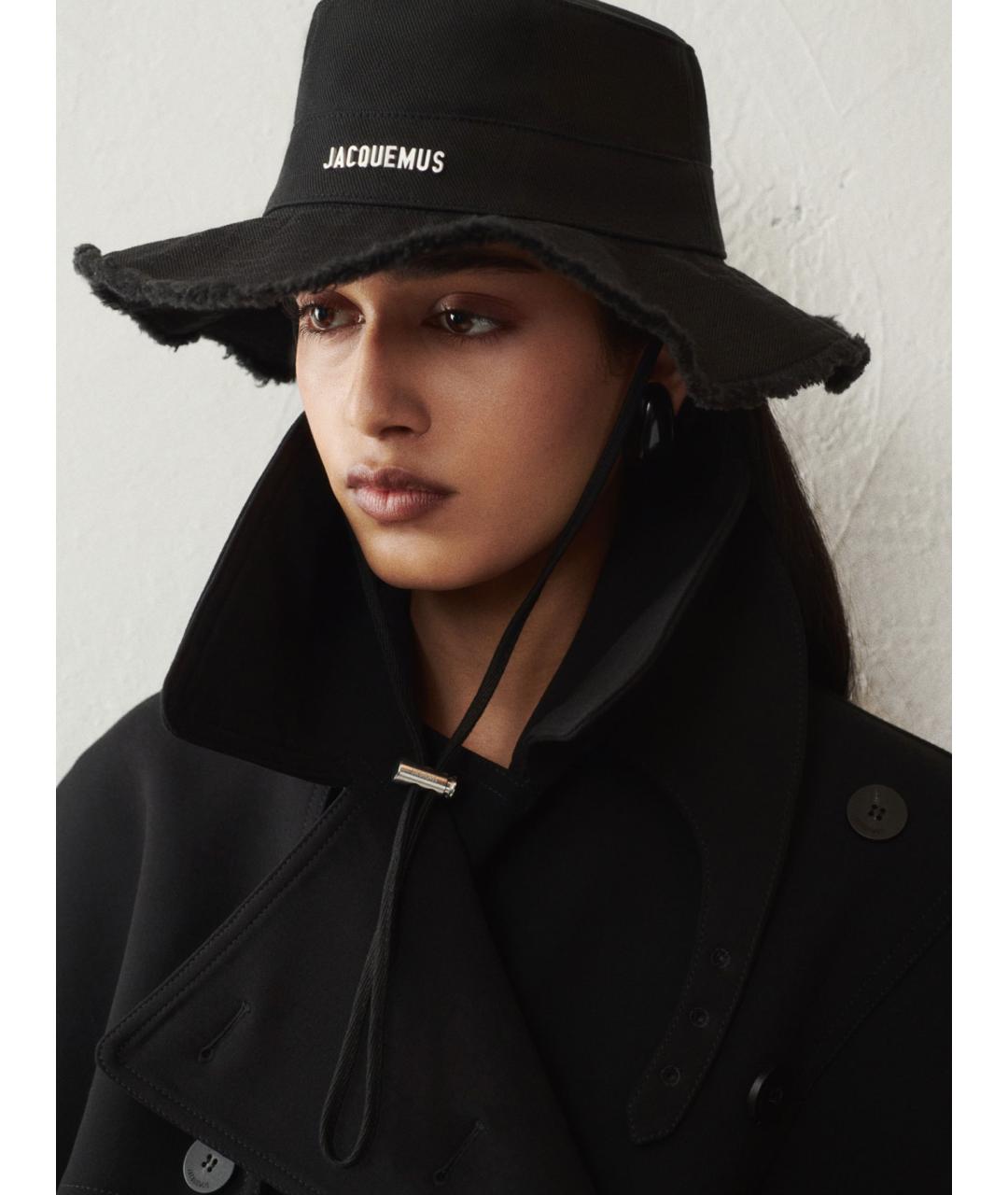 JACQUEMUS Черная хлопковая панама, фото 2