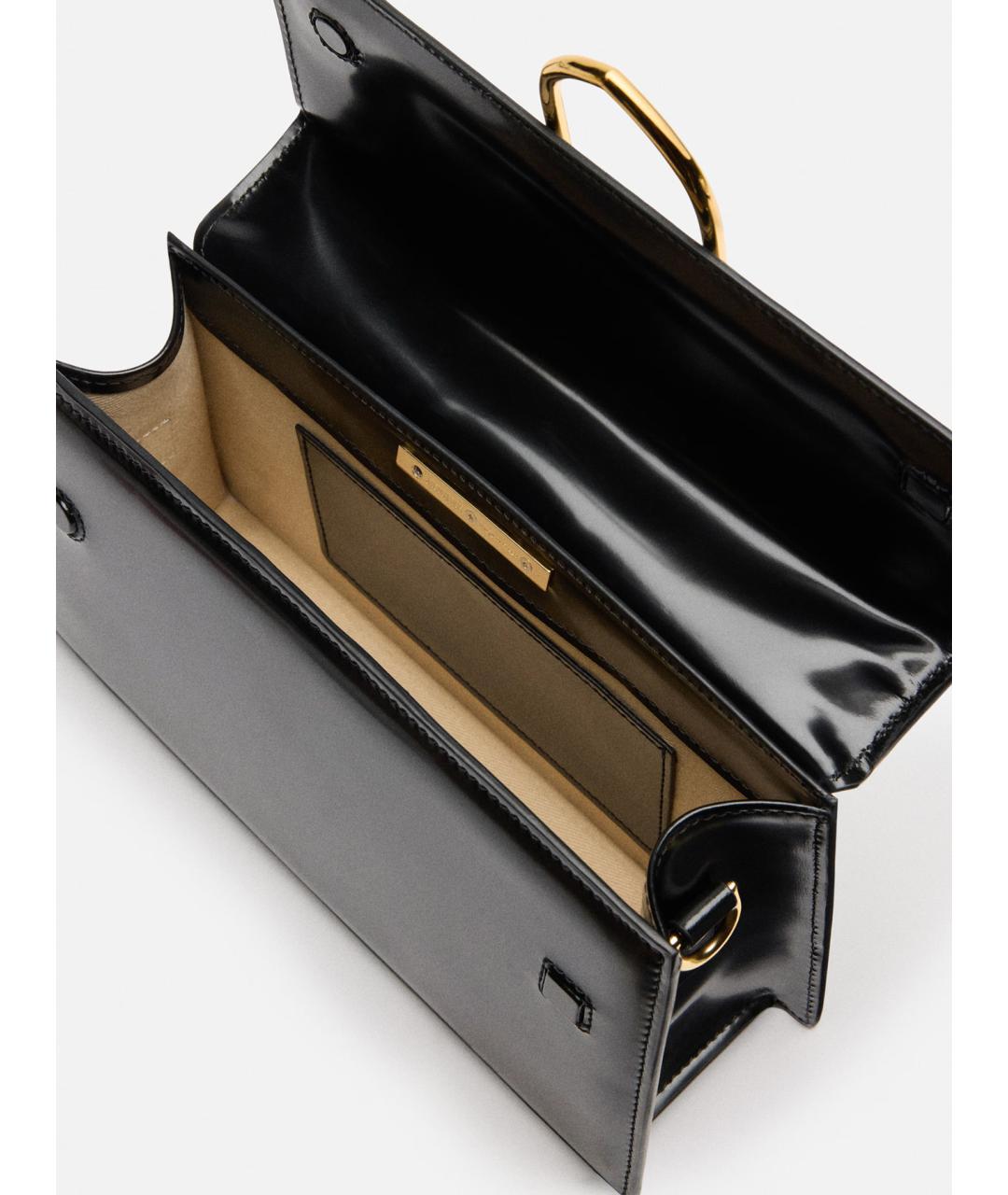 JACQUEMUS Черная кожаная сумка через плечо, фото 7