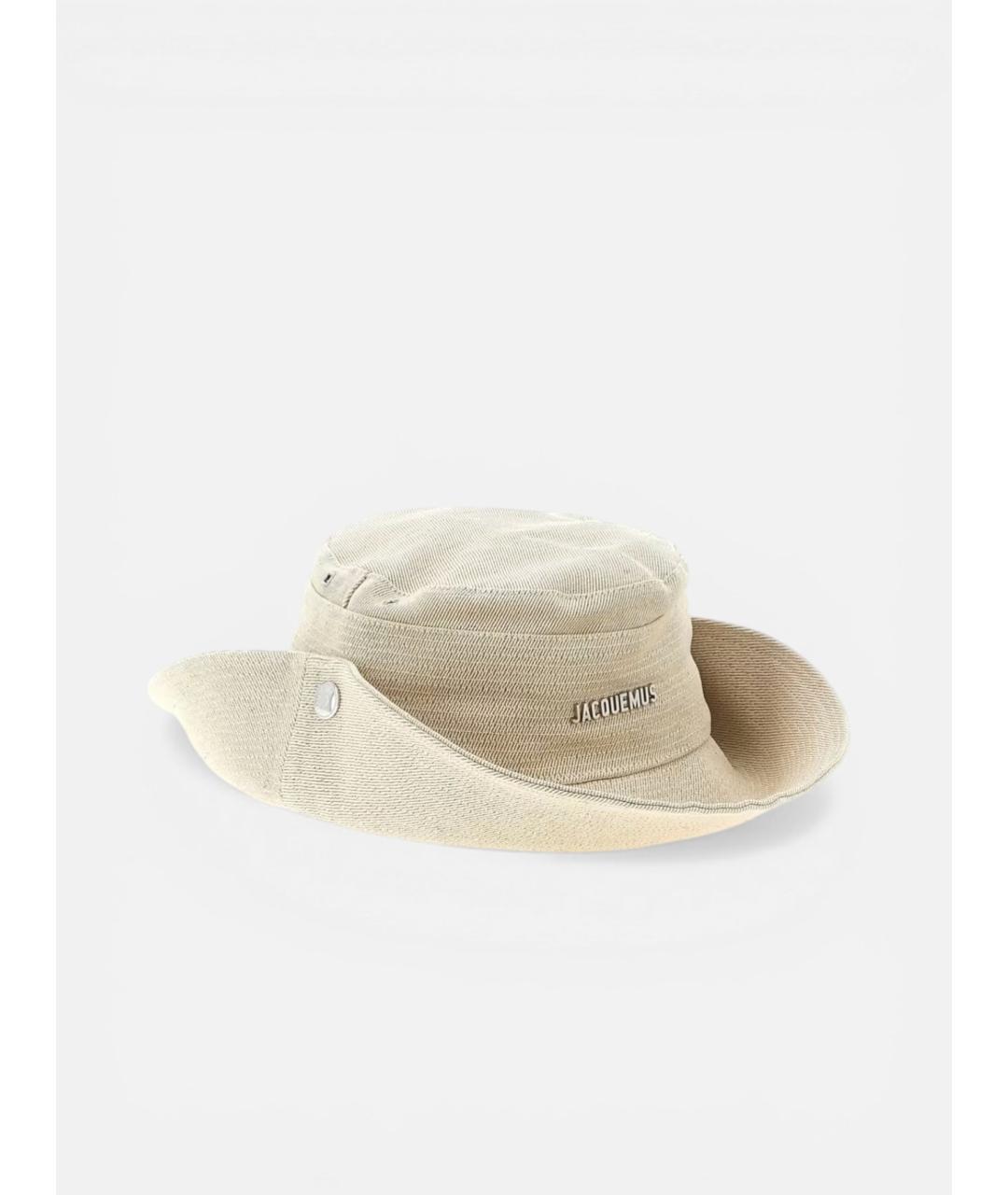 JACQUEMUS Белая льняная панама, фото 3