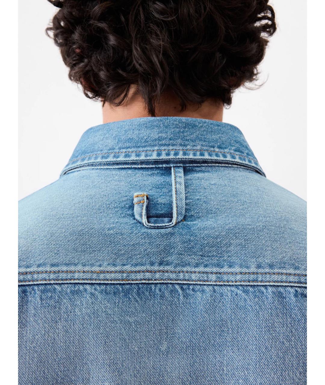 JACQUEMUS Синяя хлопковая кэжуал рубашка, фото 5