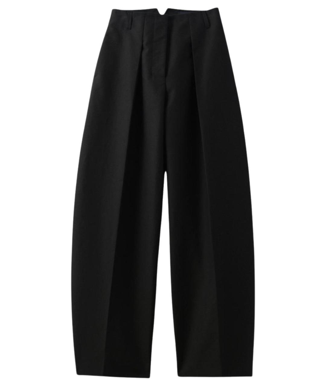 JACQUEMUS Черные хлопковые брюки широкие, фото 1