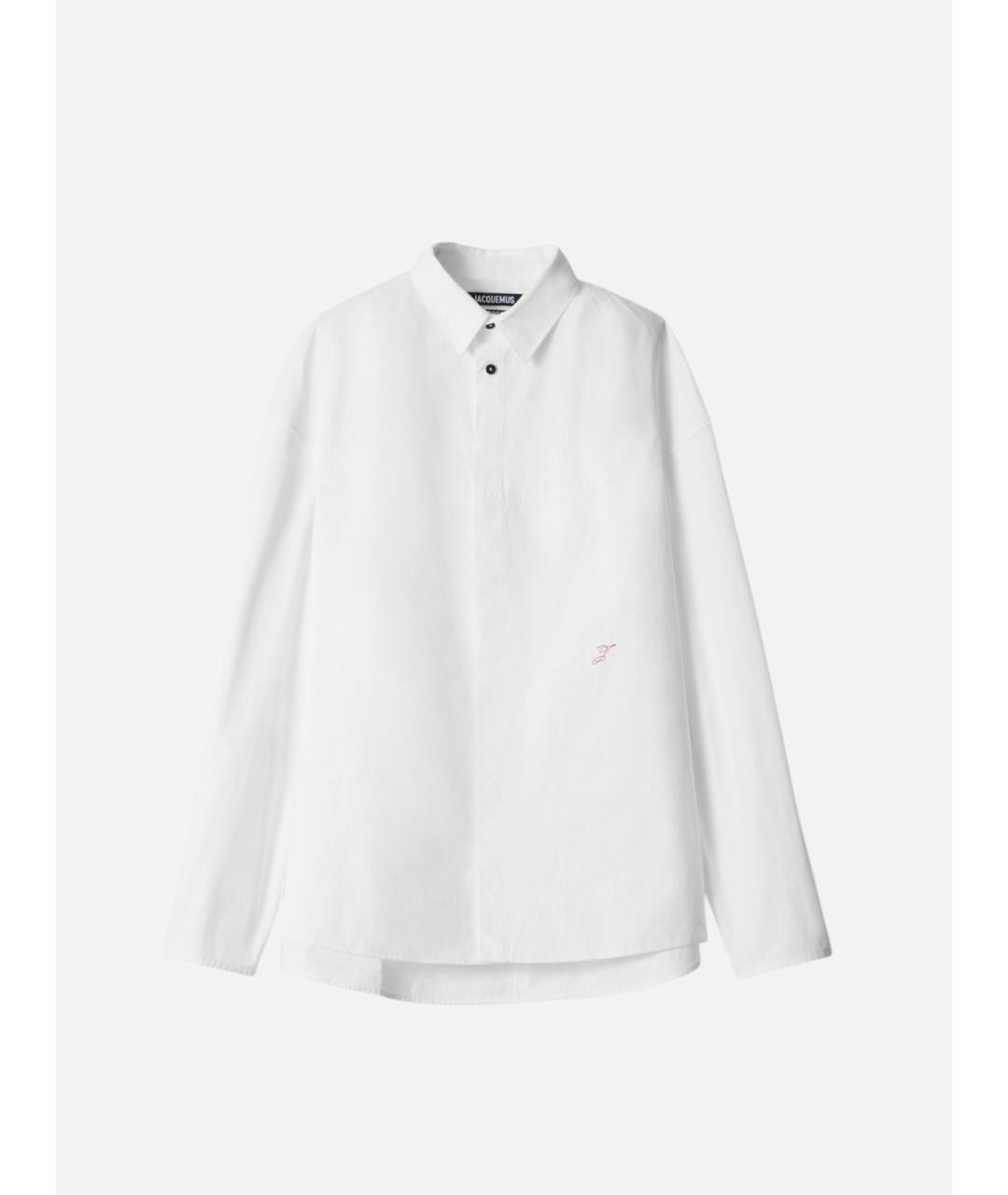 JACQUEMUS Белая хлопковая рубашка, фото 3