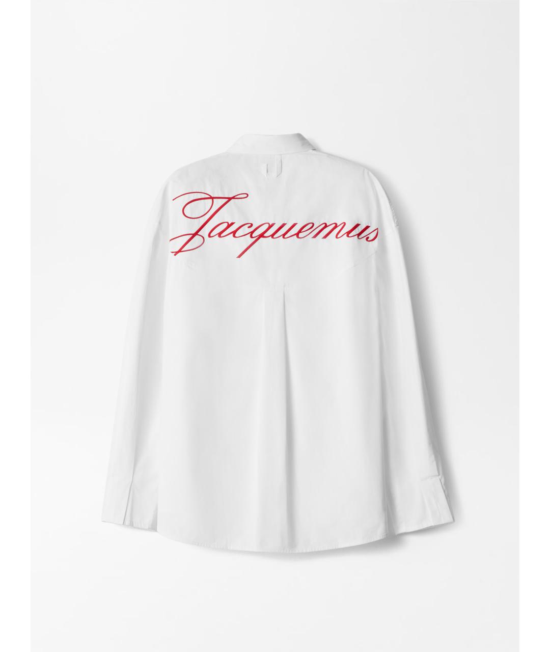 JACQUEMUS Белая хлопковая рубашка, фото 2