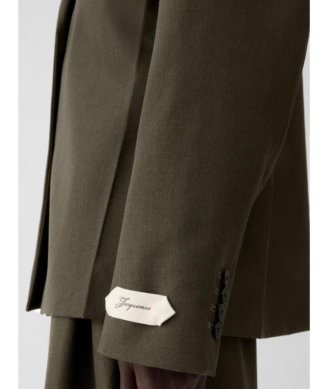 JACQUEMUS Зеленый шерстяной жакет/пиджак, фото 5