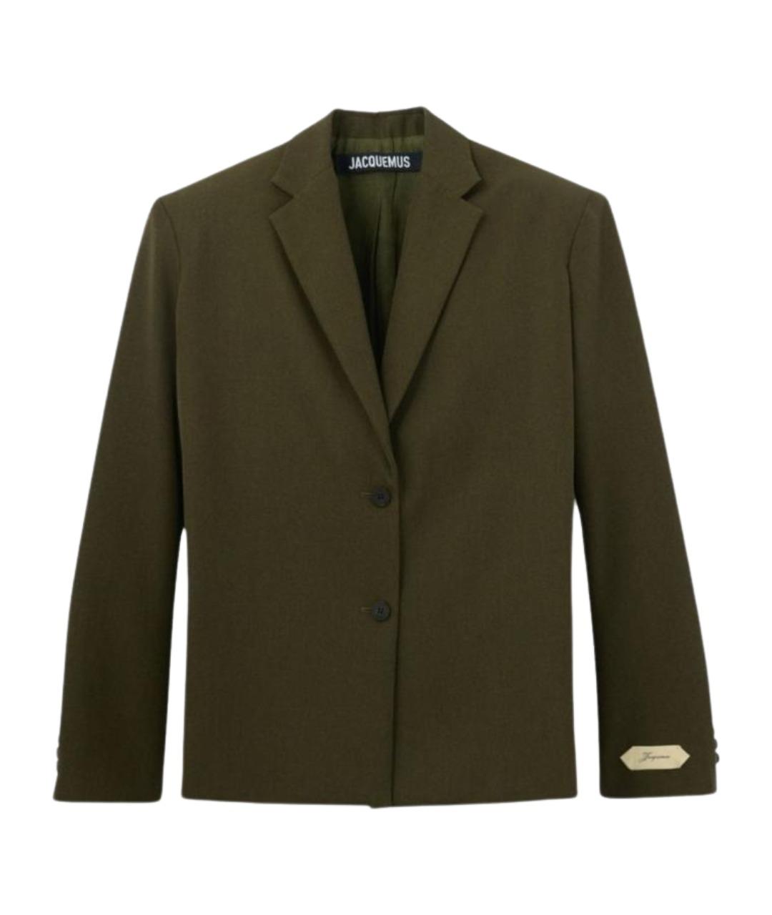 JACQUEMUS Зеленый шерстяной жакет/пиджак, фото 1