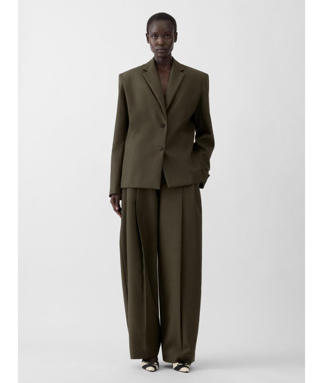 JACQUEMUS Зеленый шерстяной жакет/пиджак, фото 2