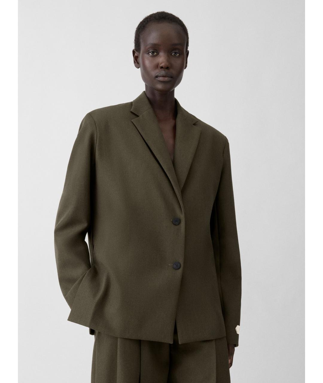 JACQUEMUS Зеленый шерстяной жакет/пиджак, фото 3