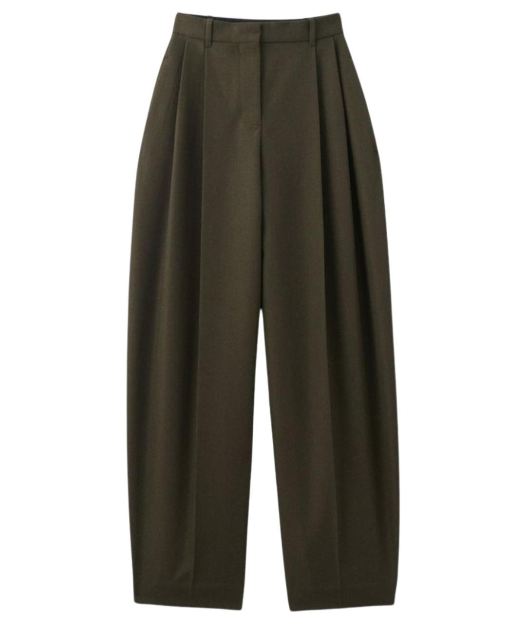 JACQUEMUS Зеленые шерстяные брюки широкие, фото 1