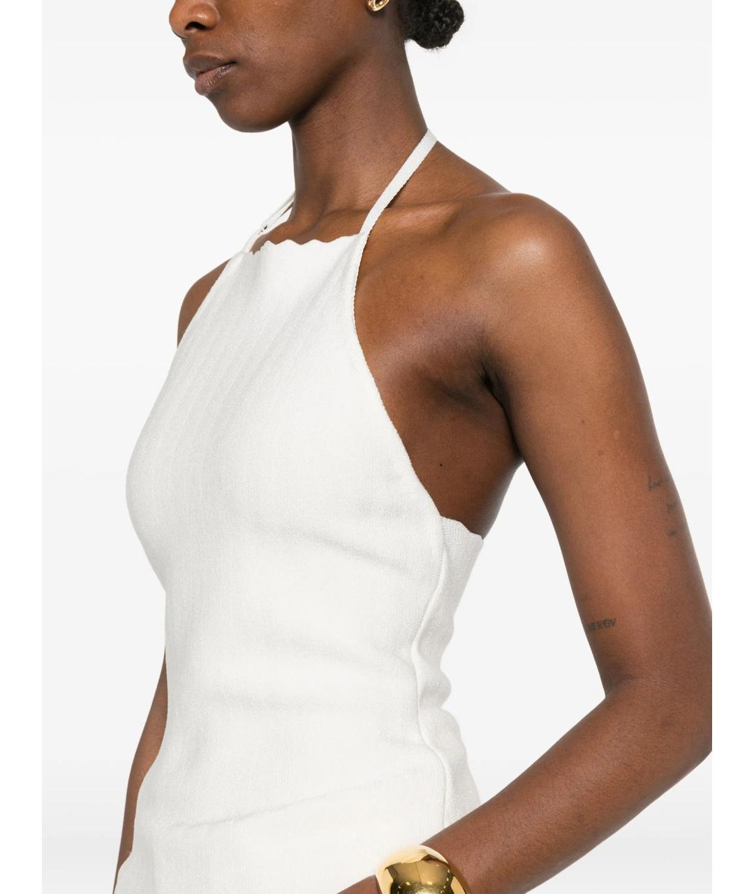 JACQUEMUS Белая вискозная блузы, фото 5