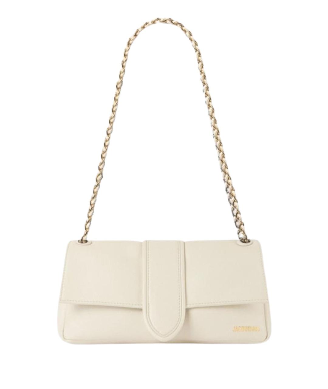JACQUEMUS Белая кожаная сумка через плечо, фото 1