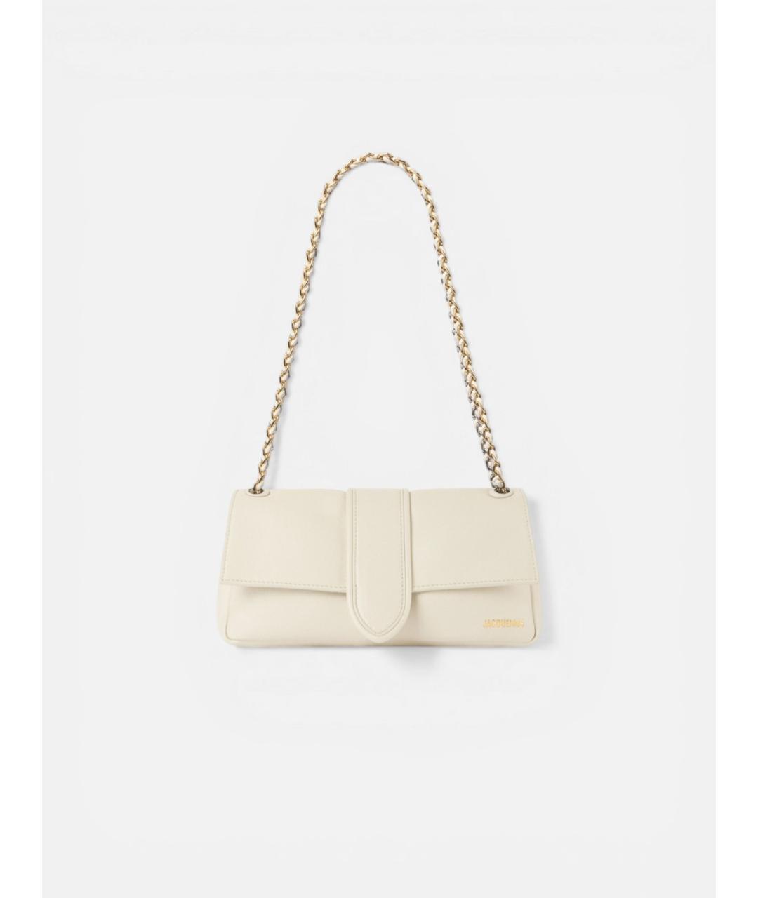 JACQUEMUS Белая кожаная сумка через плечо, фото 6