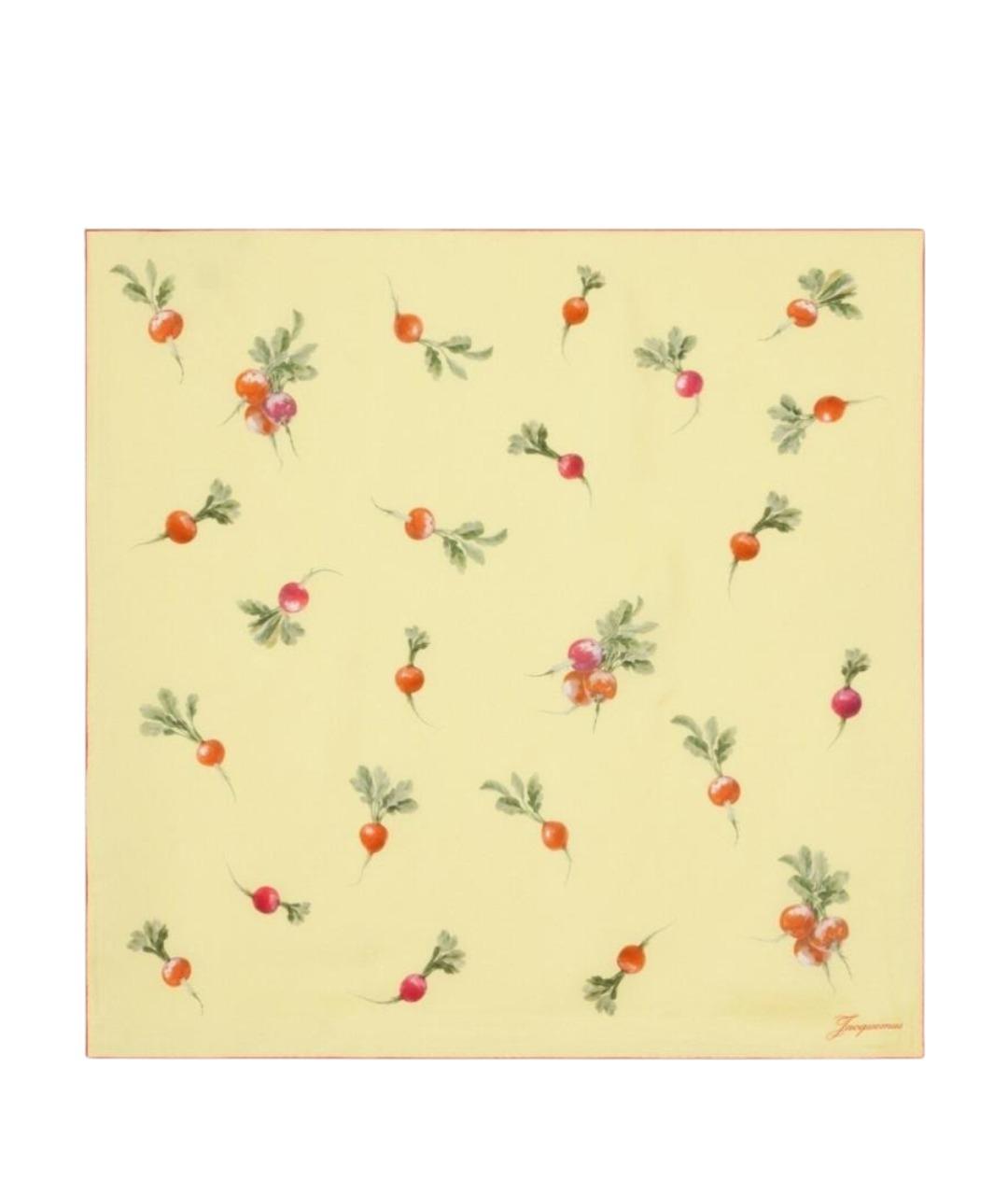 JACQUEMUS Желтый шелковый платок, фото 1