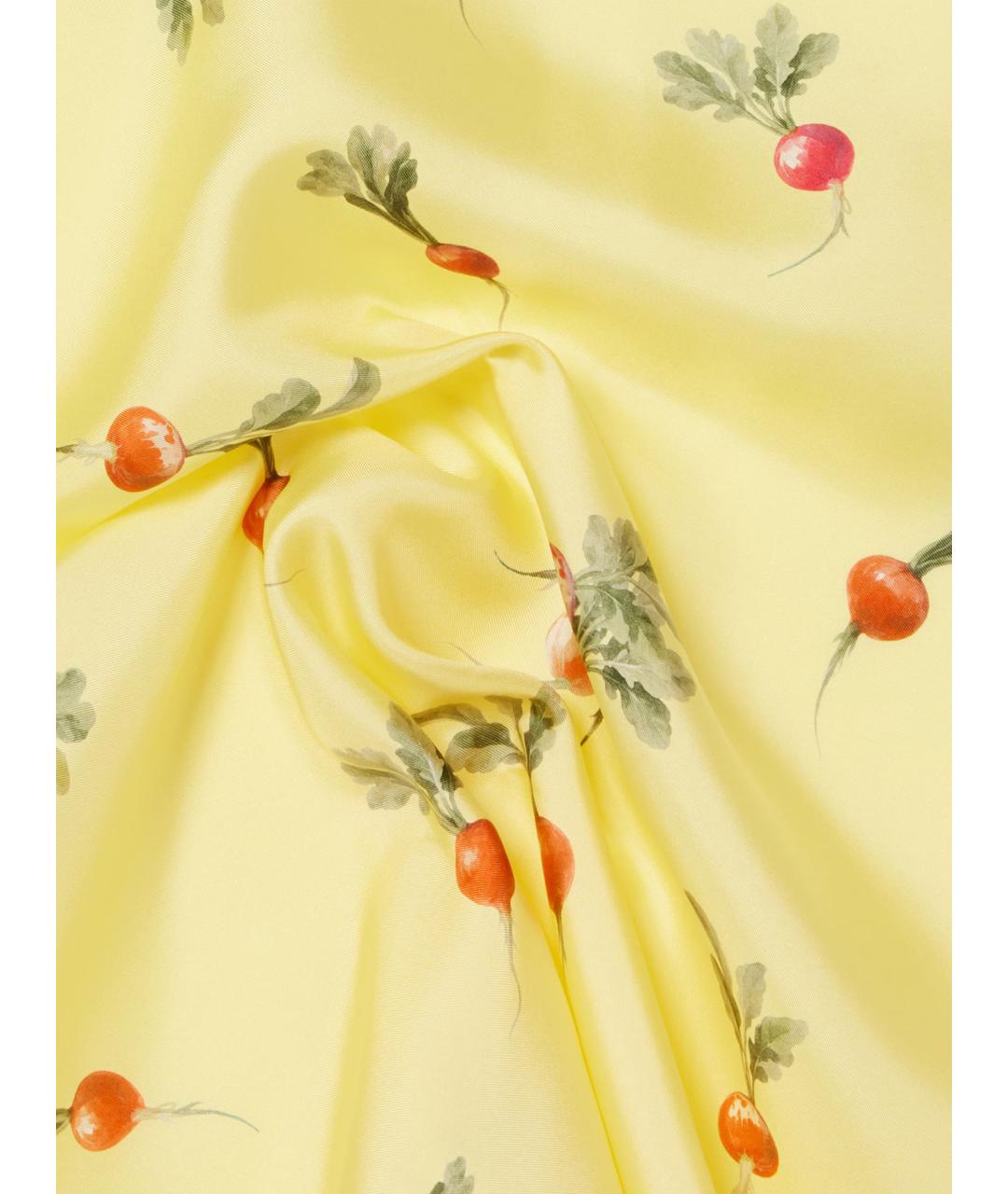 JACQUEMUS Желтый шелковый платок, фото 4