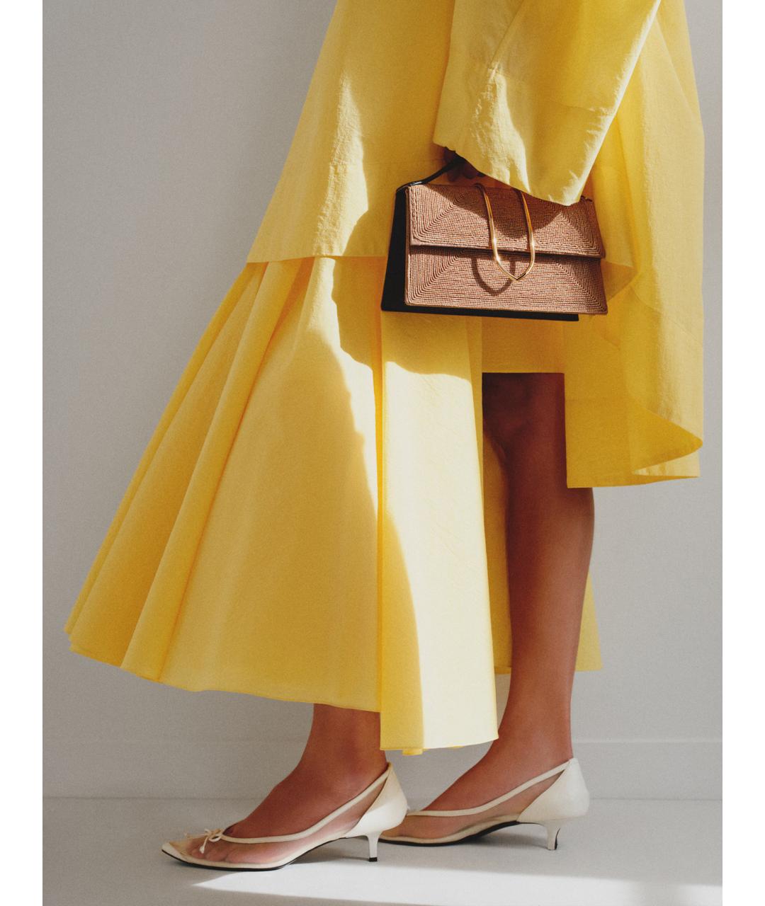 JACQUEMUS Бежевая пелетеная сумка через плечо, фото 2