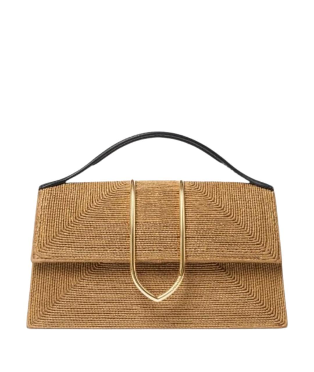 JACQUEMUS Бежевая пелетеная сумка через плечо, фото 1