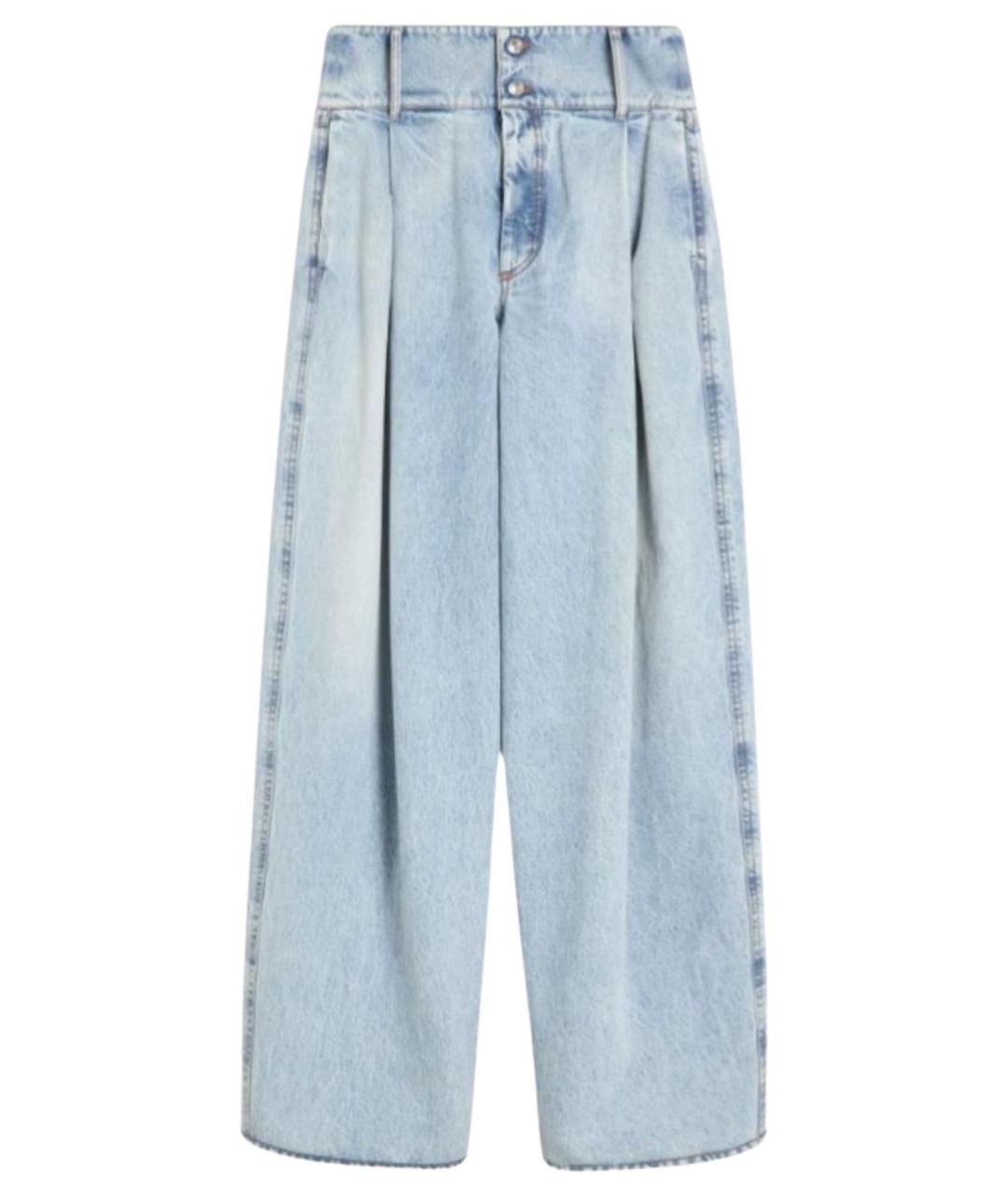 SPORTMAX Голубые хлопковые прямые джинсы, фото 1