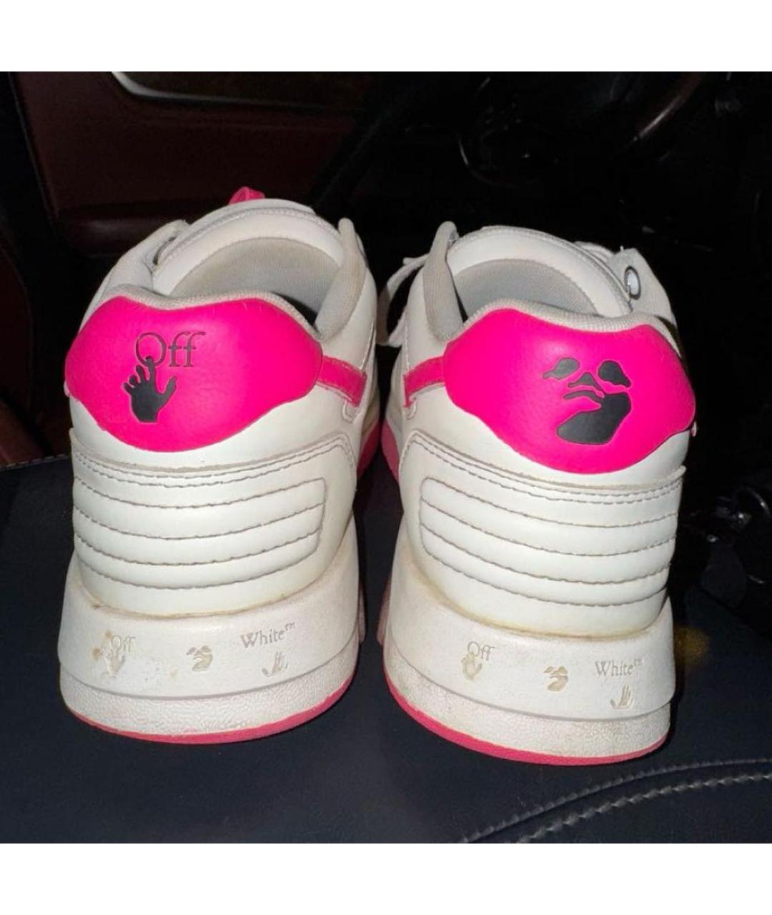 OFF-WHITE Розовые кожаные кроссовки, фото 2