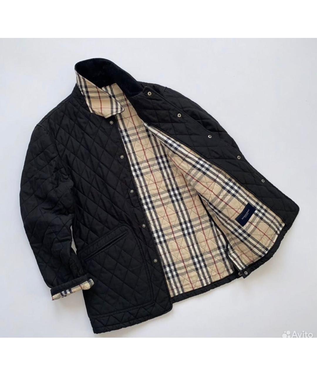 BURBERRY Черная хлопковая куртка, фото 2