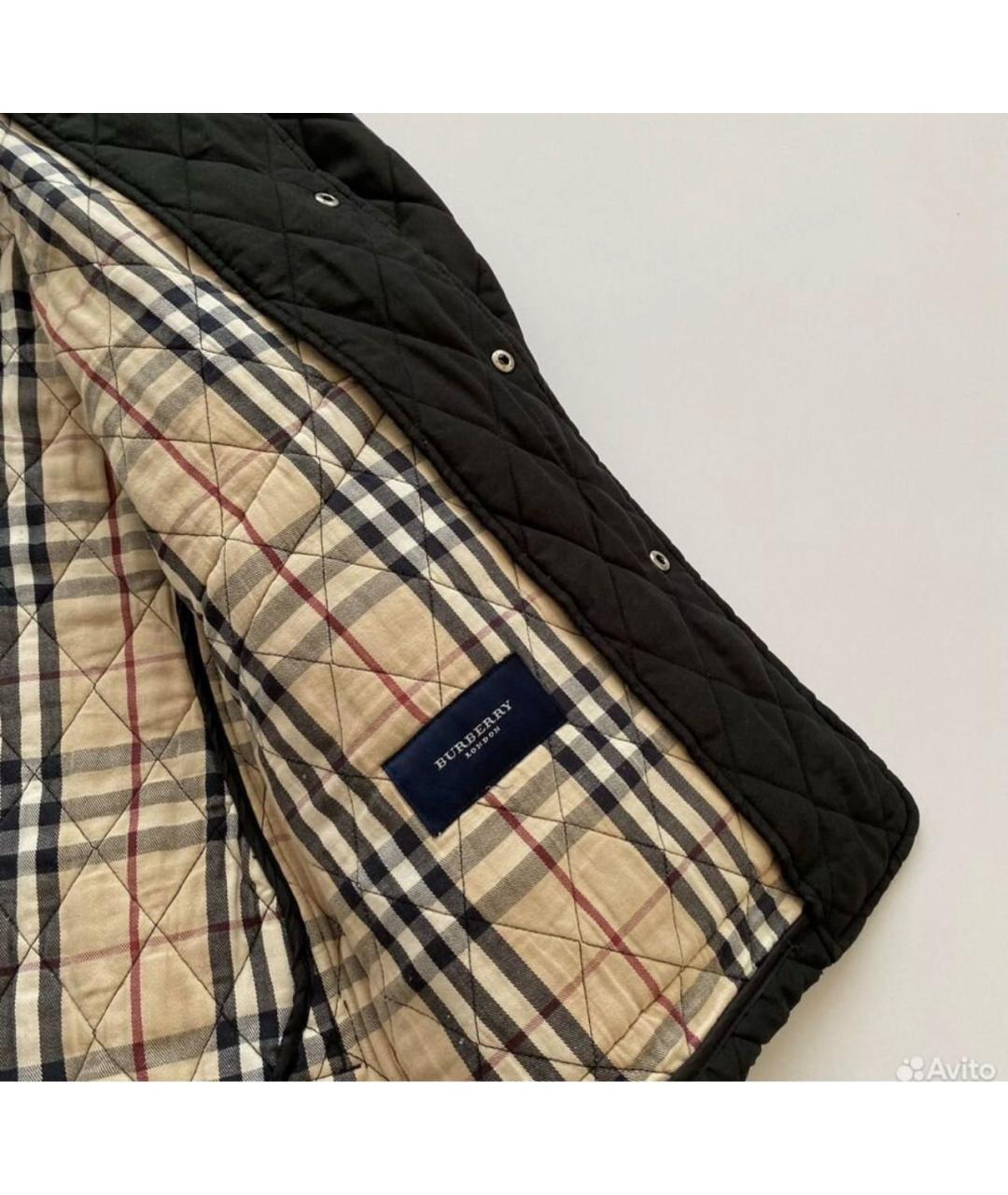 BURBERRY Черная хлопковая куртка, фото 4