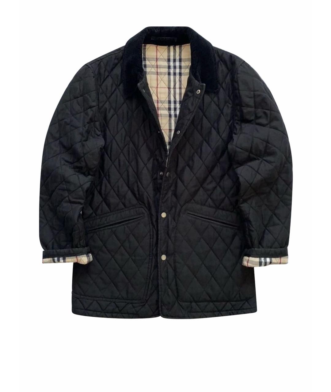 BURBERRY Черная хлопковая куртка, фото 1