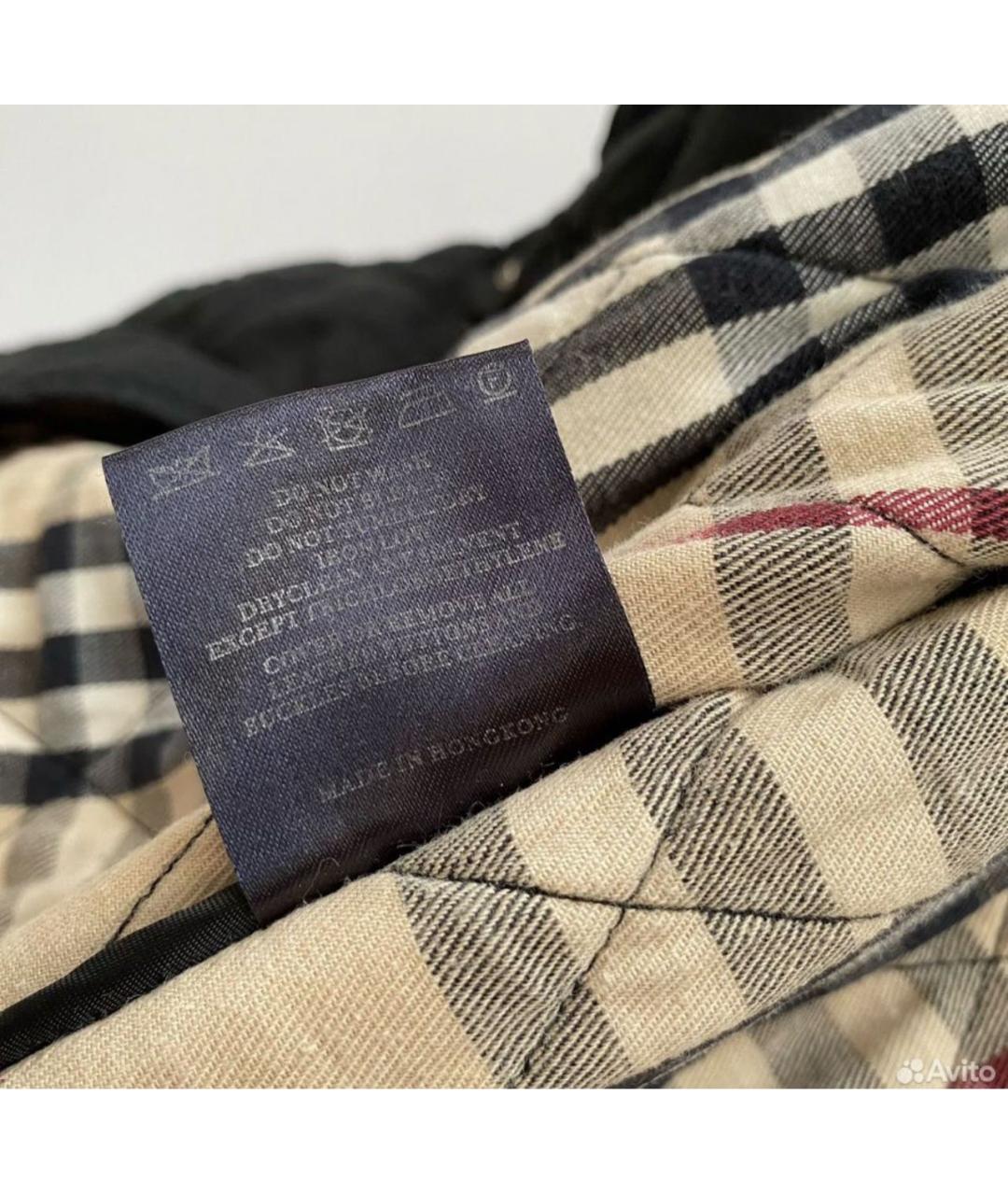 BURBERRY Черная хлопковая куртка, фото 5