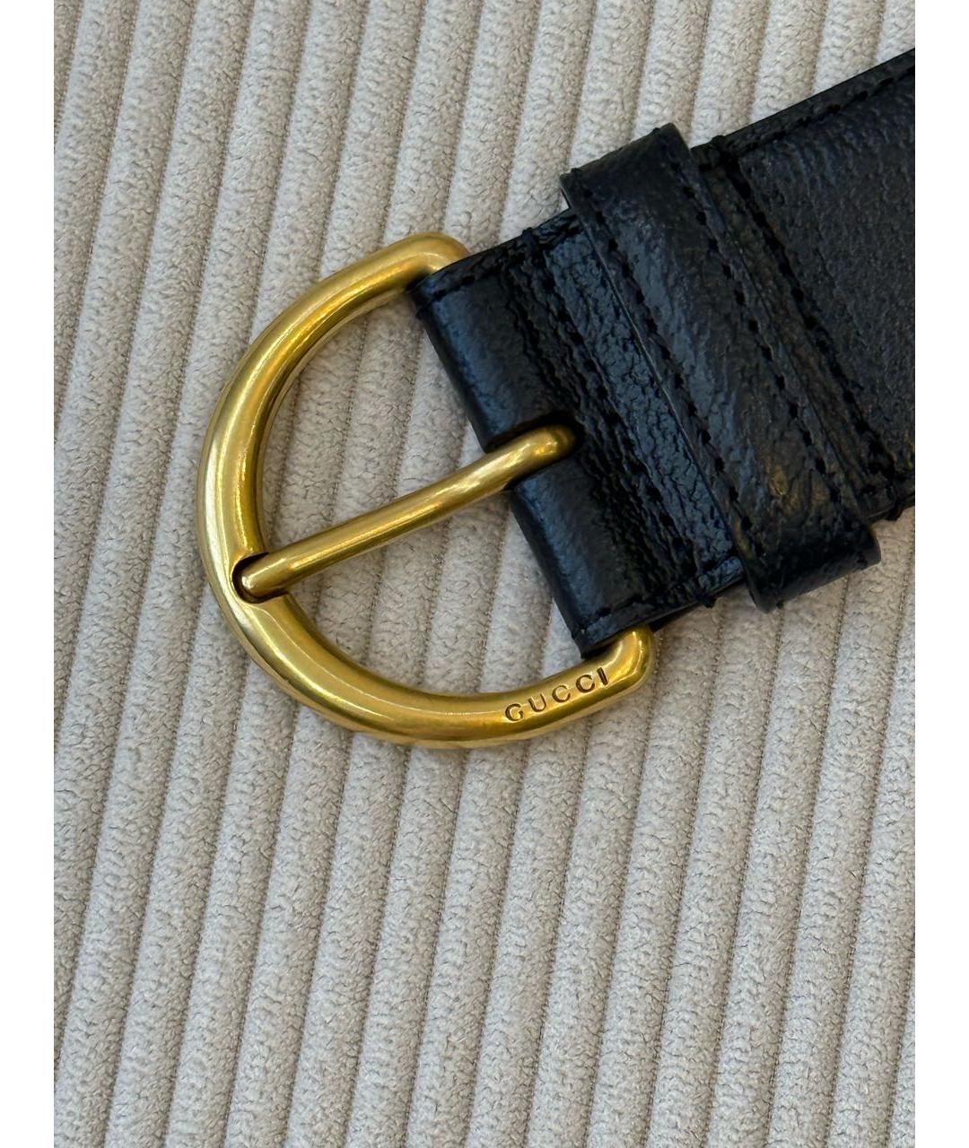 GUCCI Черный кожаный ремень, фото 5