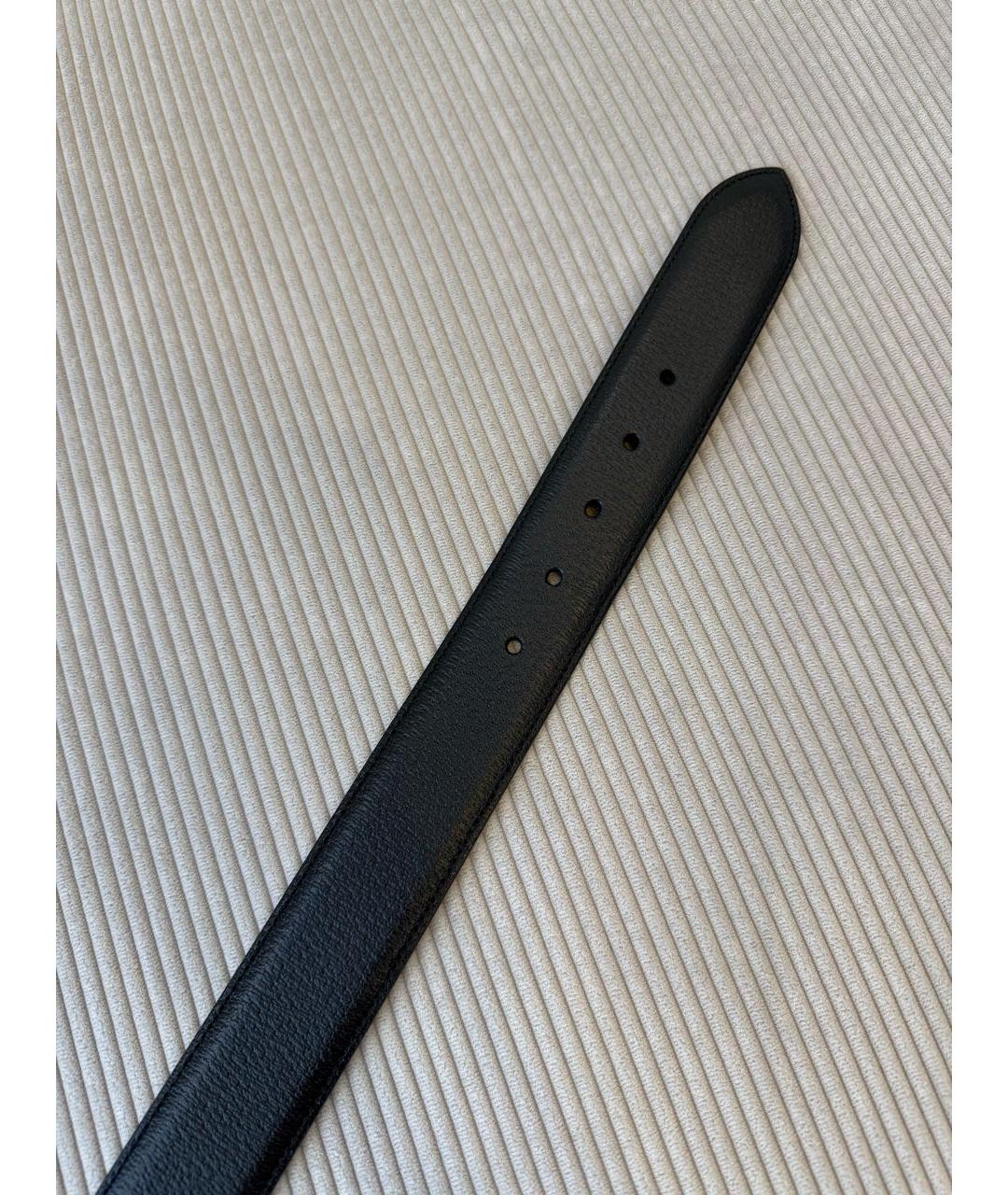 GUCCI Черный кожаный ремень, фото 7