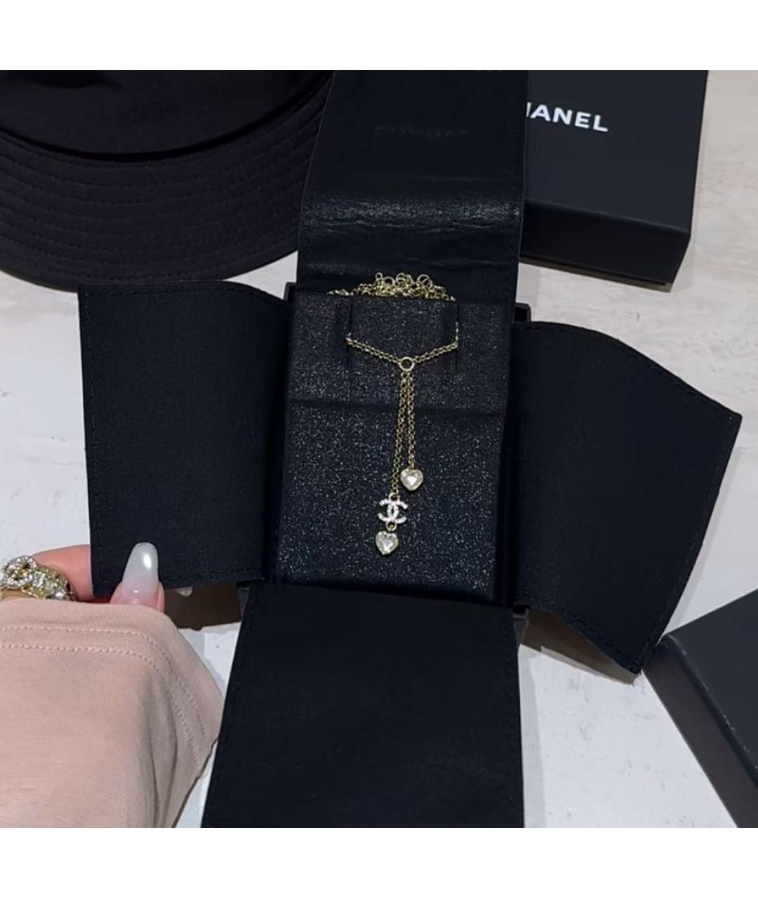 CHANEL Золотое металлическое колье, фото 3