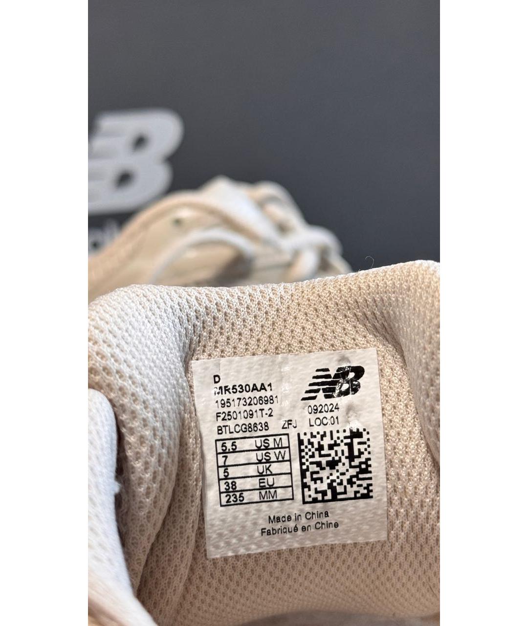 NEW BALANCE Бежевые текстильные кроссовки, фото 3