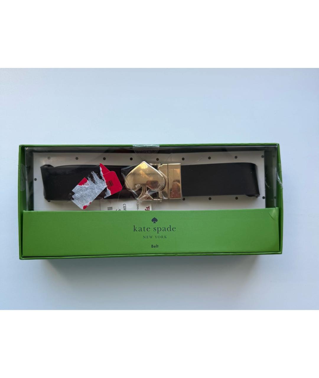 KATE SPADE Черный кожаный ремень, фото 4