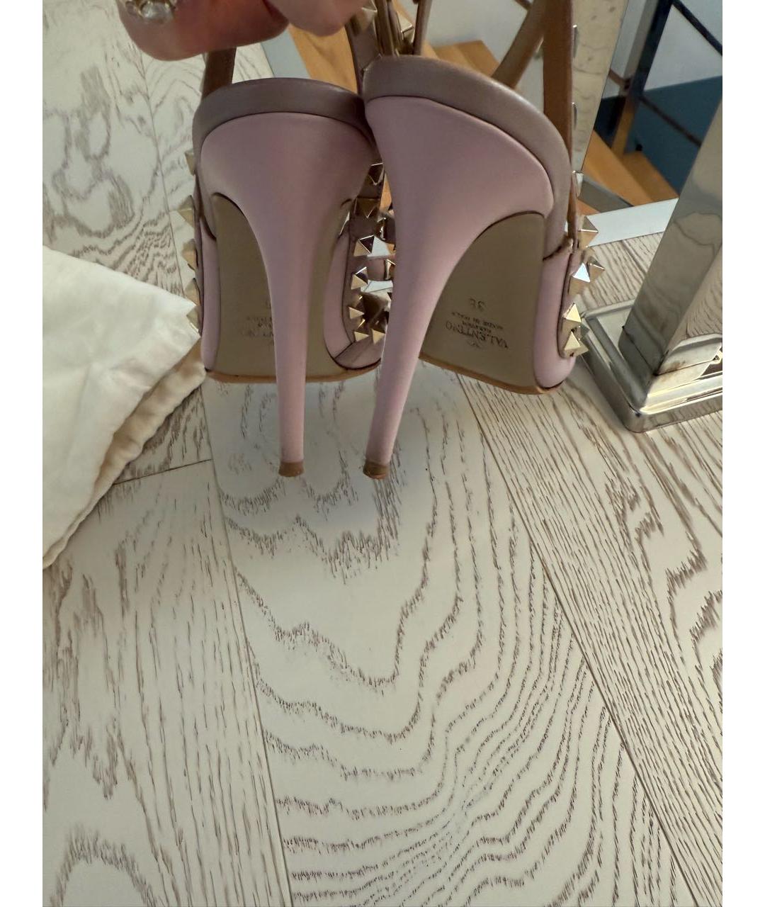 VALENTINO Розовые кожаные туфли, фото 3