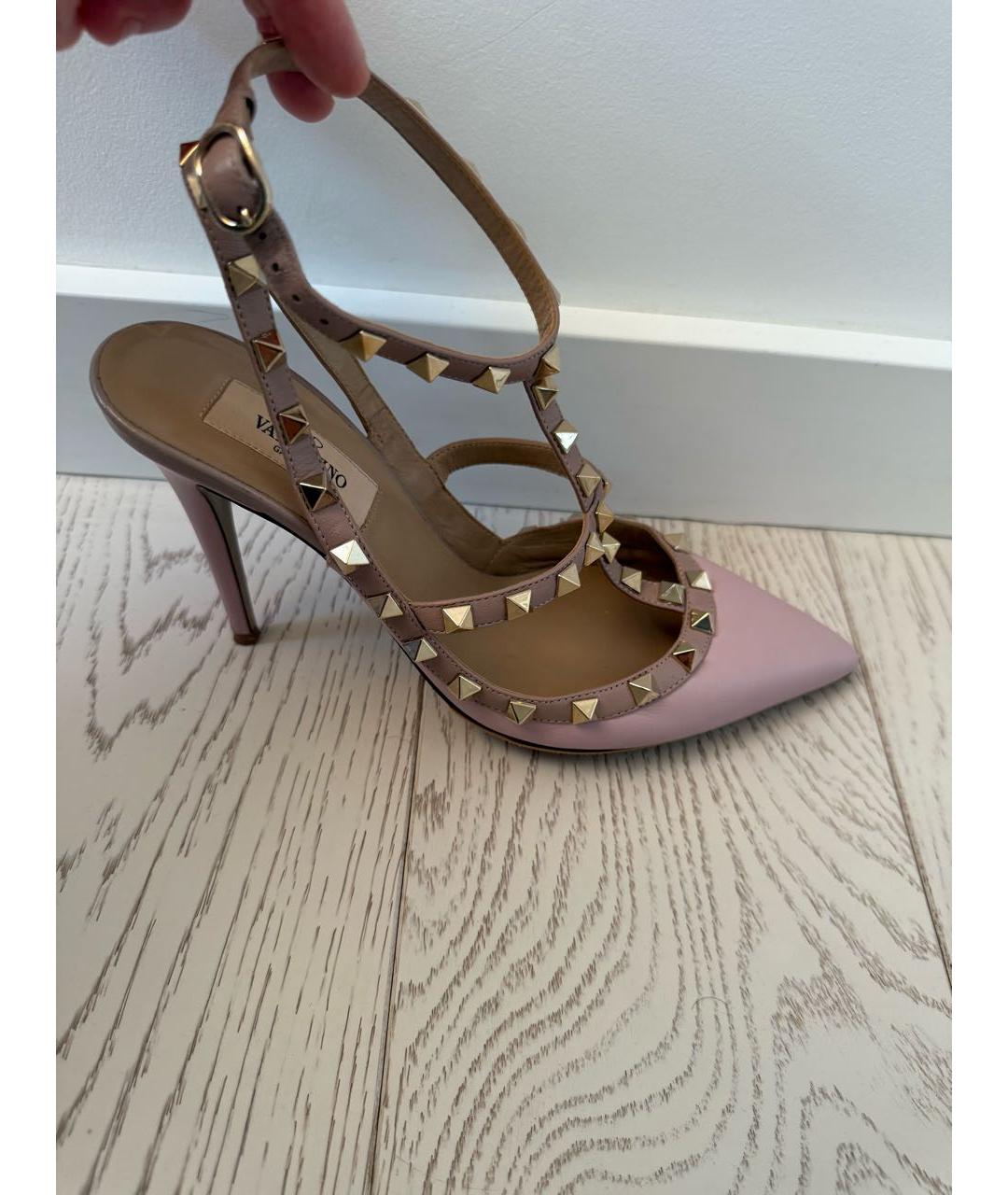 VALENTINO Розовые кожаные туфли, фото 4