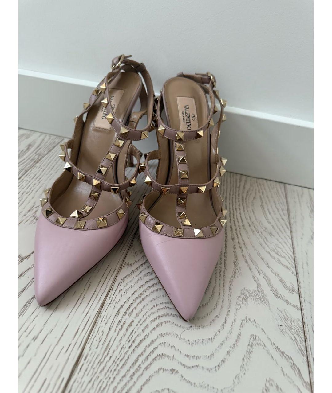 VALENTINO Розовые кожаные туфли, фото 2