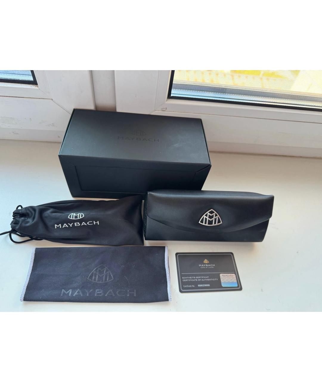 MAYBACH Антрацитовые металлические солнцезащитные очки, фото 8