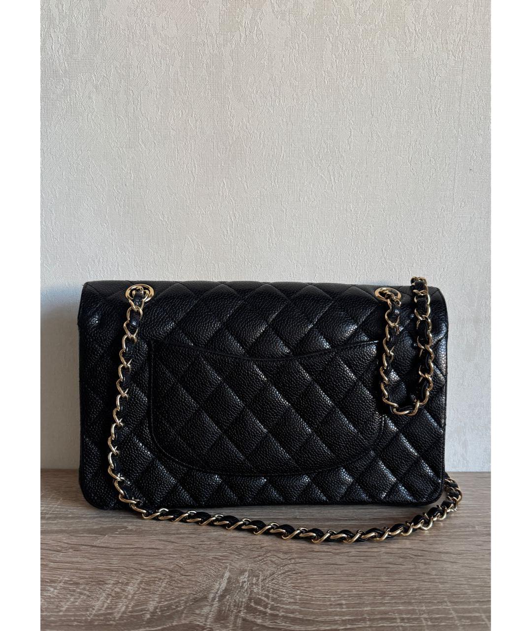 CHANEL Черная кожаная сумка через плечо, фото 2