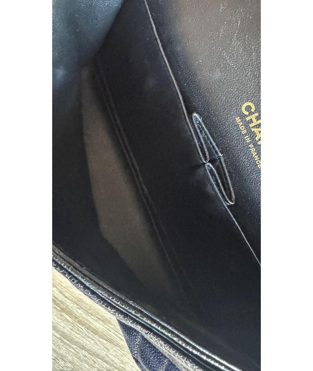 CHANEL Черная кожаная сумка через плечо, фото 8