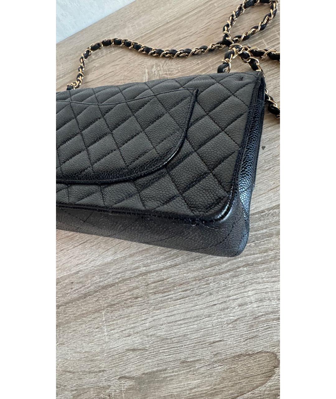 CHANEL Черная кожаная сумка через плечо, фото 5