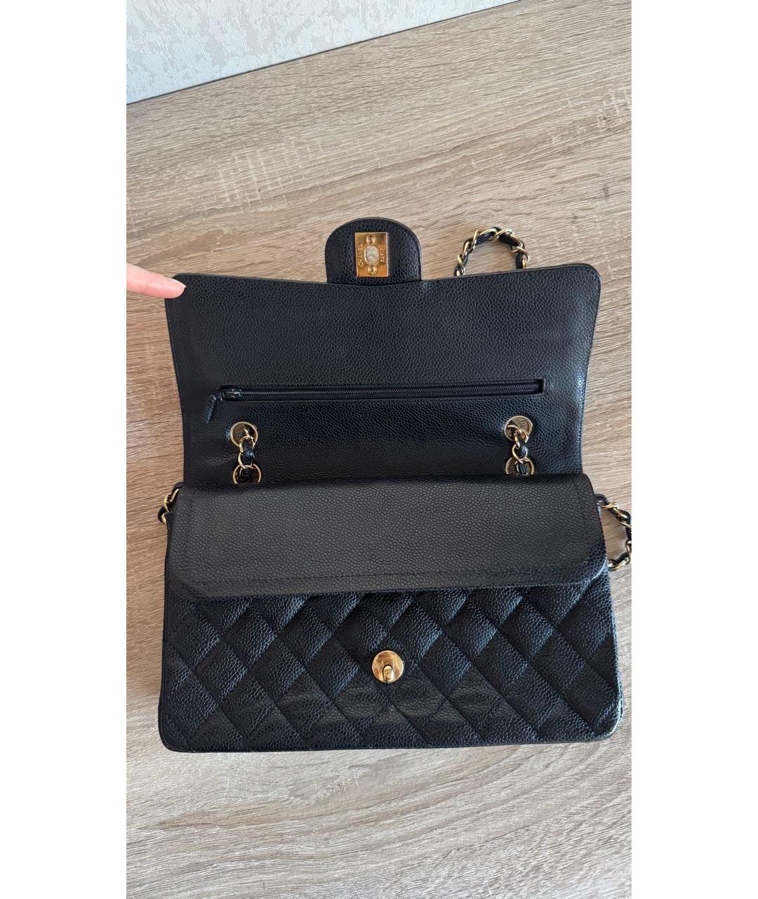 CHANEL Черная кожаная сумка через плечо, фото 7