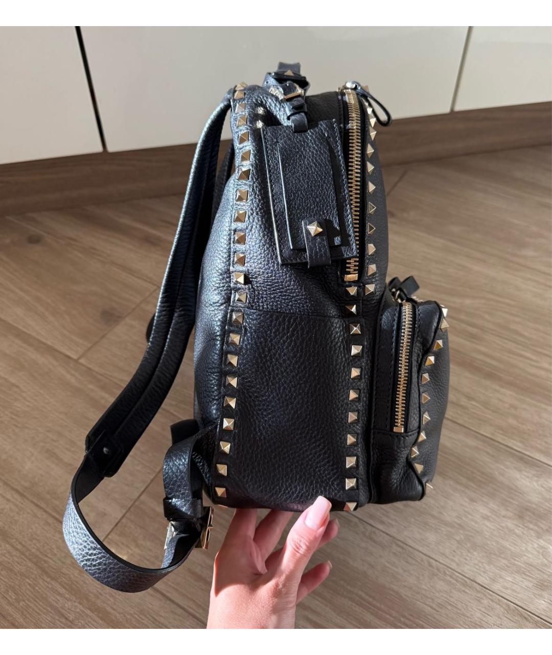 VALENTINO Черный рюкзак из лакированной кожи, фото 2