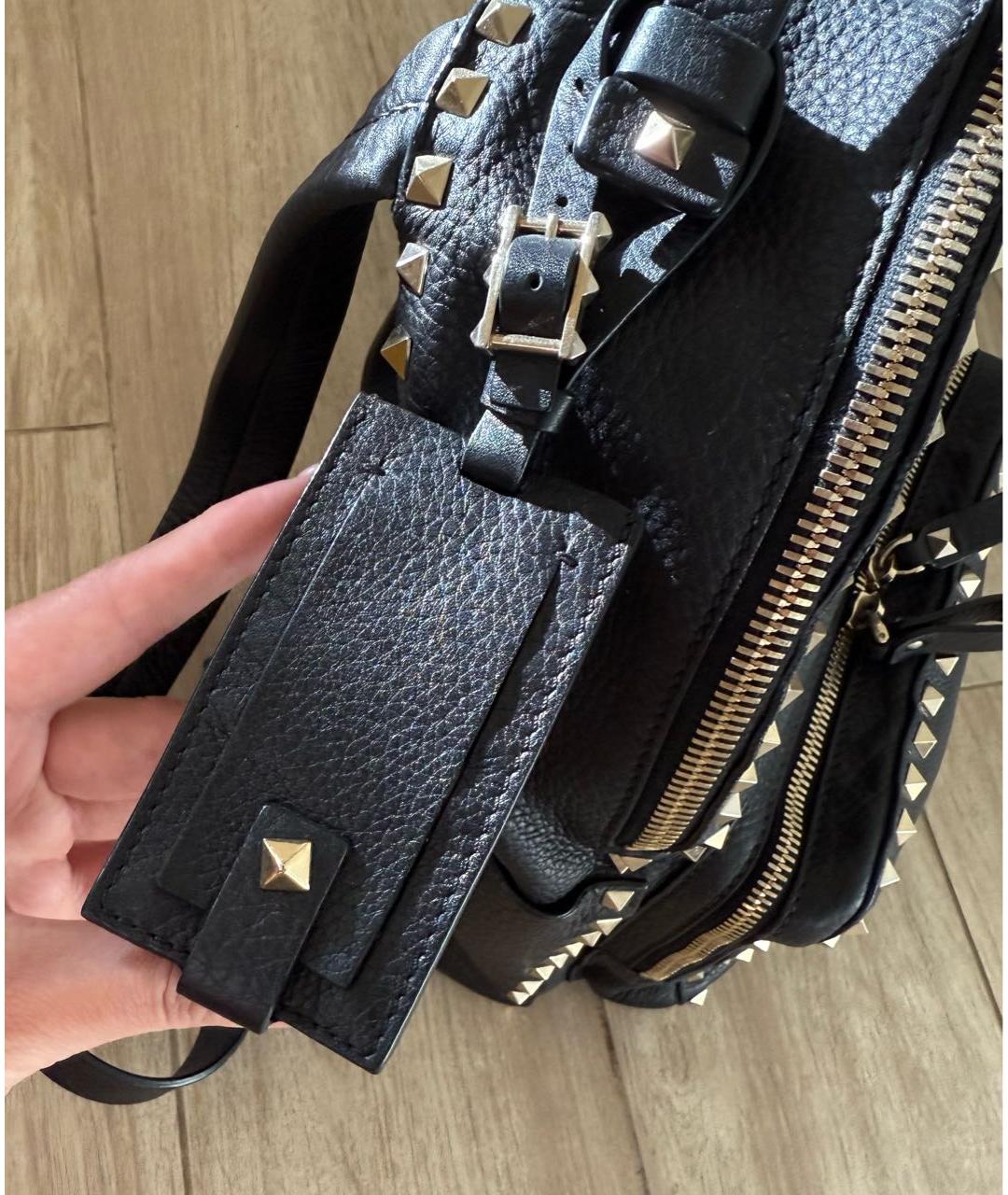 VALENTINO Черный рюкзак из лакированной кожи, фото 6