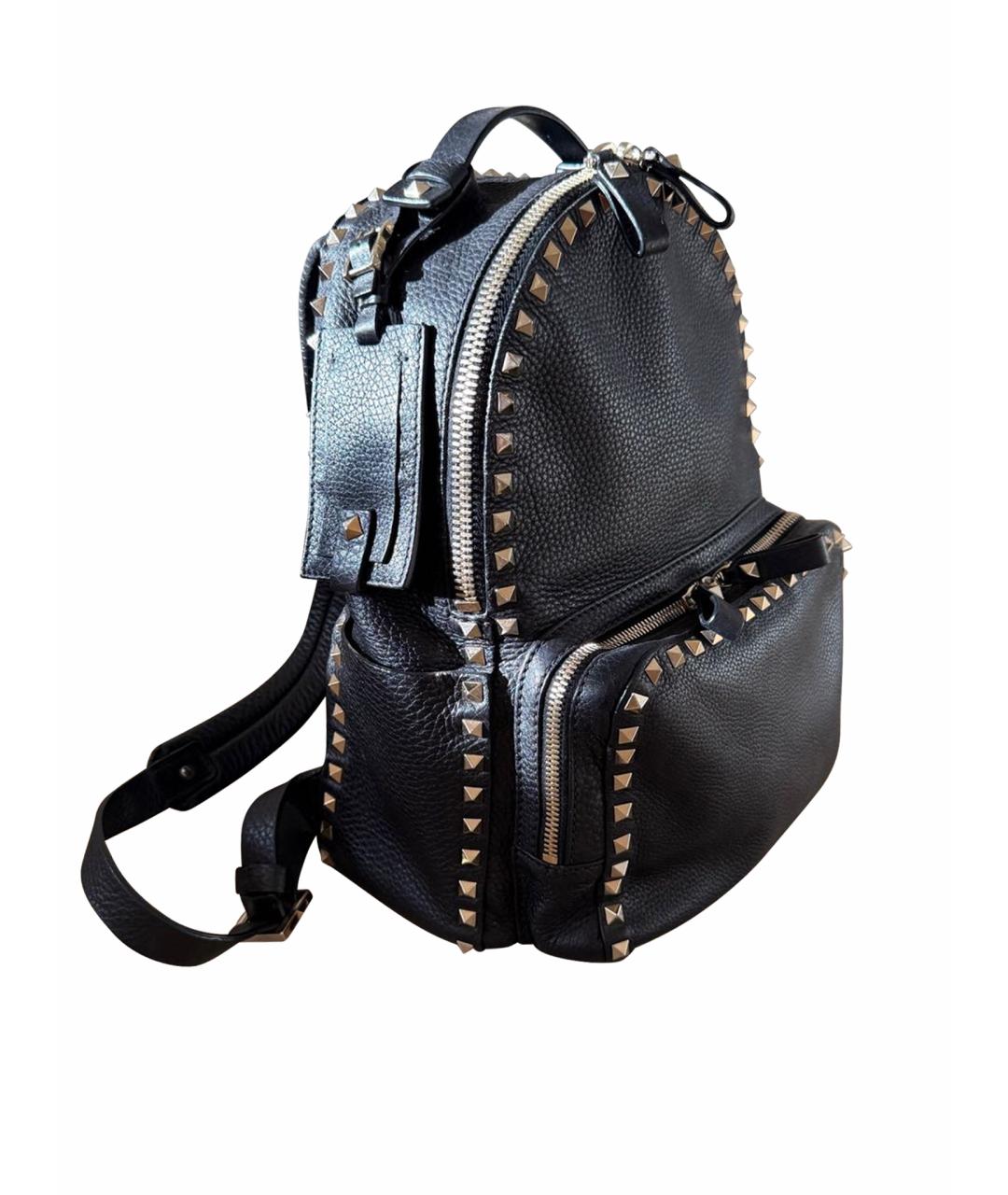 VALENTINO Черный рюкзак из лакированной кожи, фото 1