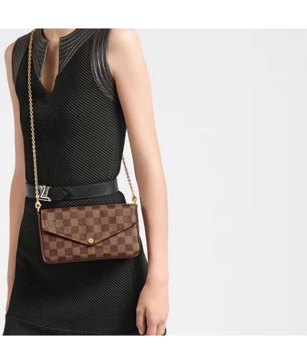 LOUIS VUITTON Коричневая сумка через плечо, фото 4