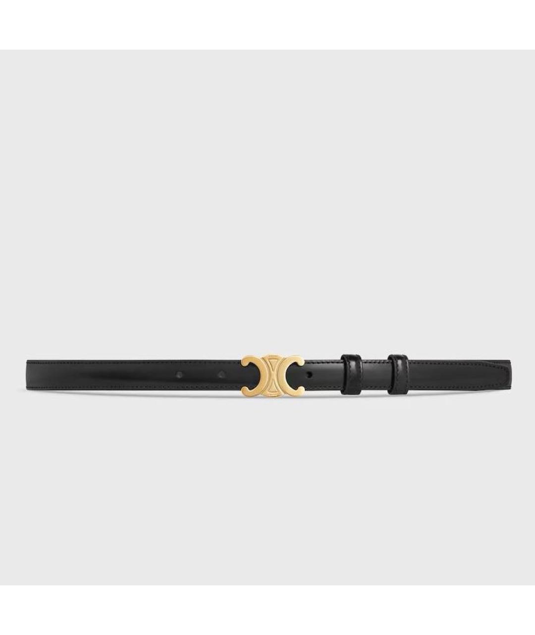 CELINE Черный кожаный ремень, фото 3