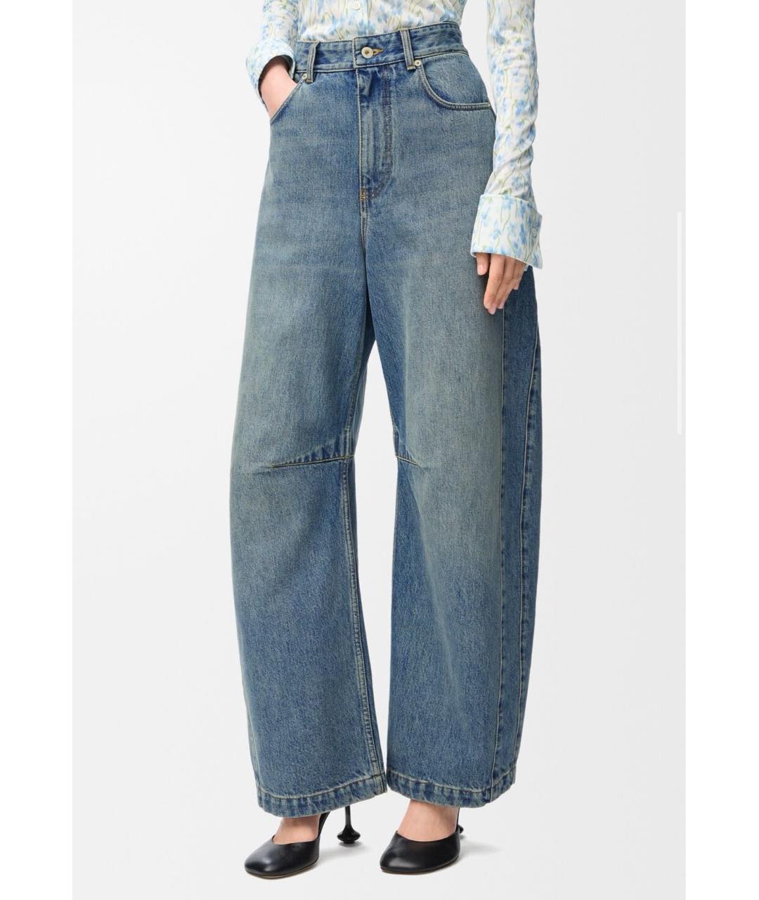 LOEWE Голубые хлопковые прямые джинсы, фото 8