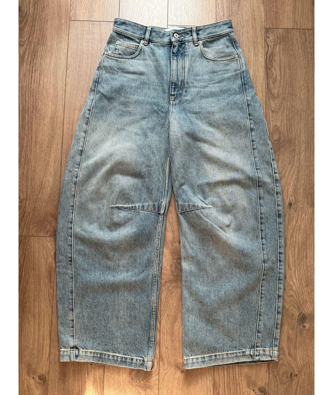 LOEWE Голубые хлопковые прямые джинсы, фото 2